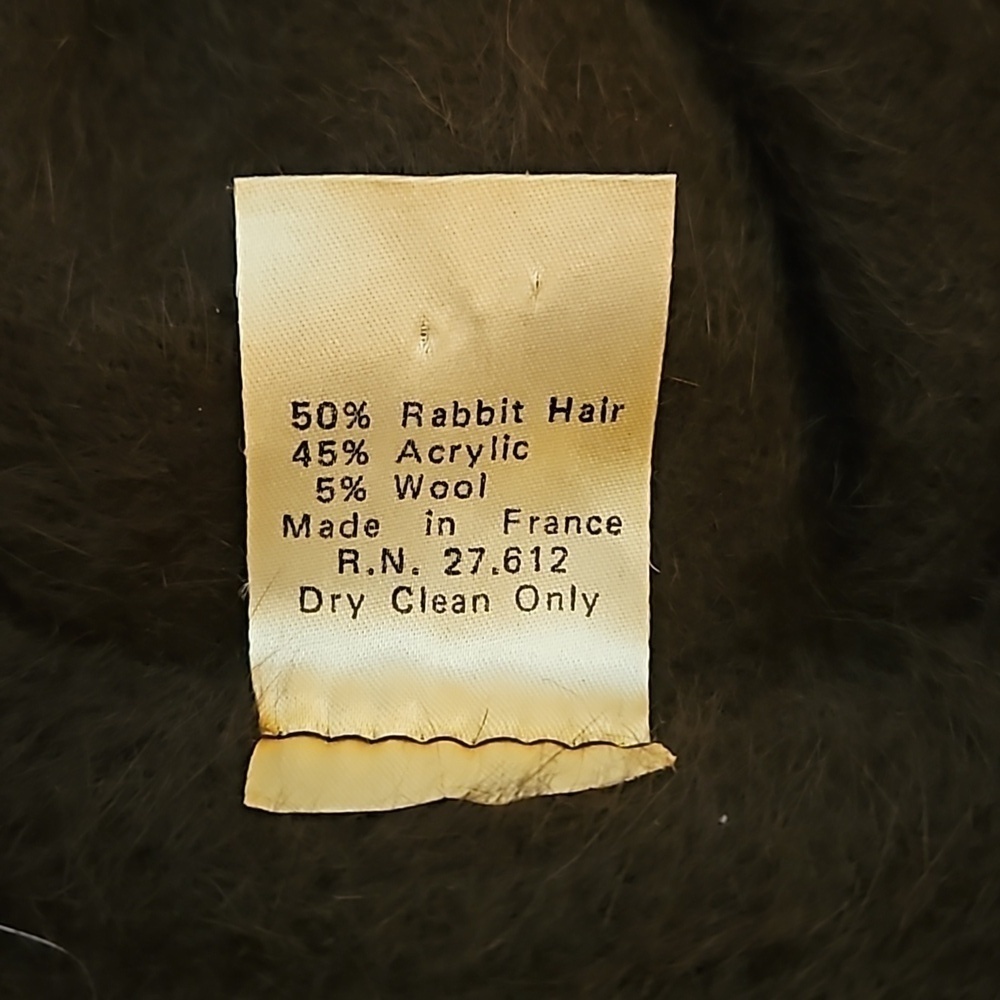 Vintage French Brown Rabbit Fur Bucket Hat - Picture 2 of 9